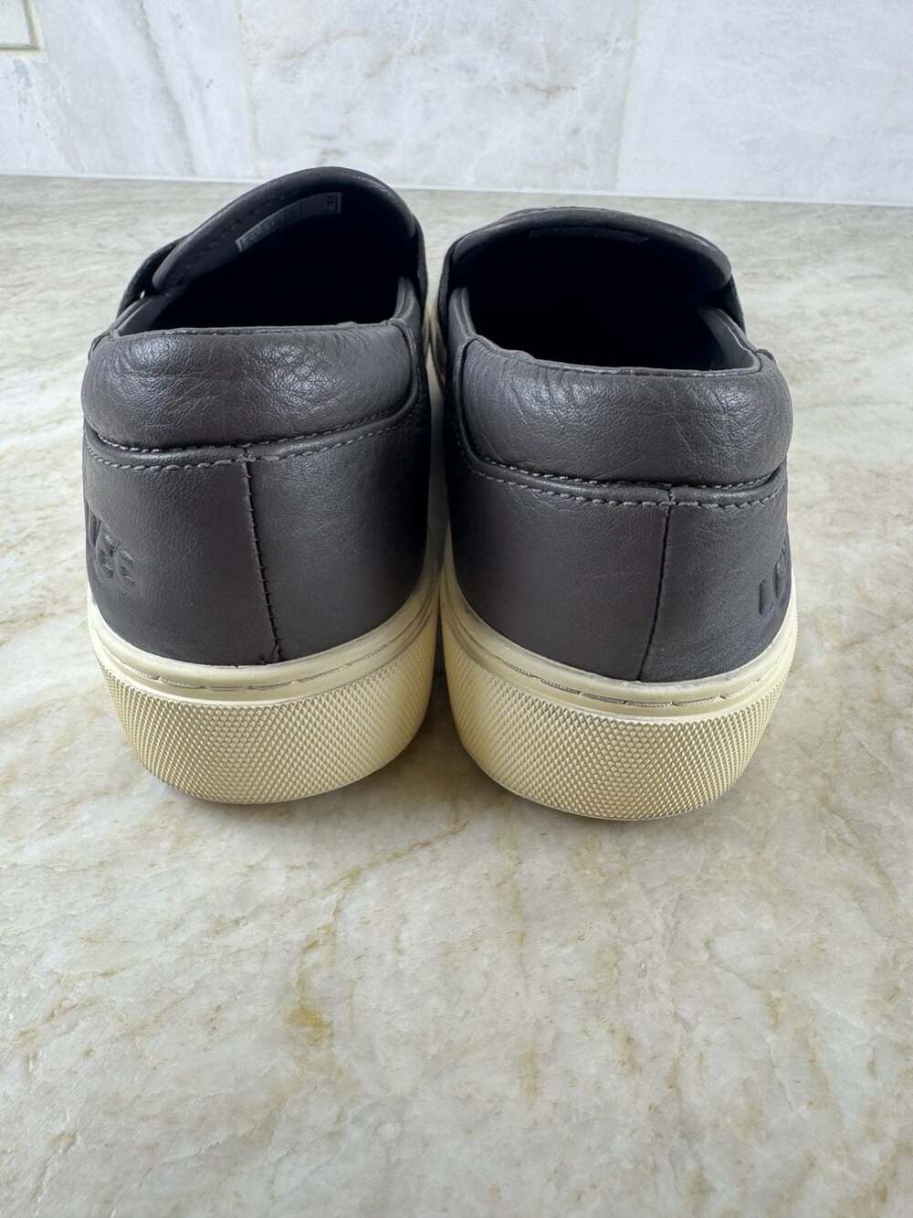 UGG Chayze Gray Leather Slip On Sneakers Women’s Size 5 Platform Casual Shoes - Picture 4 of 12